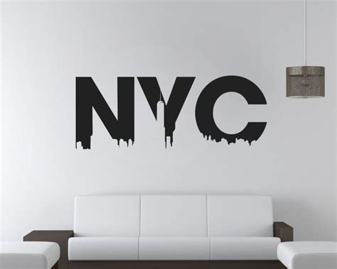 Nyc Wall Decal Nyc Stickers Nyc Decal New By Urbanartworkstore Wall