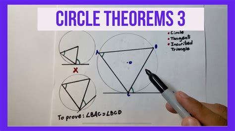 Gcse Maths Circle Theorems 3 Uses And Proofs Full Explanation Youtube