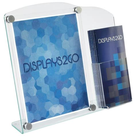 Acrylic Sign Frame With Brochure Holder Displays 85x11 Graphics