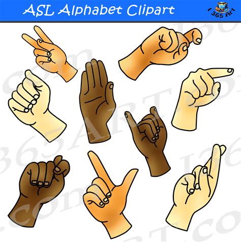 Pinky promise necklace sign language jewelry asl alphabet i love you gift for her. ASL Alphabet Clipart Bundle Pack - Clipart 4 School