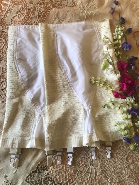 Deadstock 1960 S Vintage Ivory Long Leg Panty Girdle~ Gem