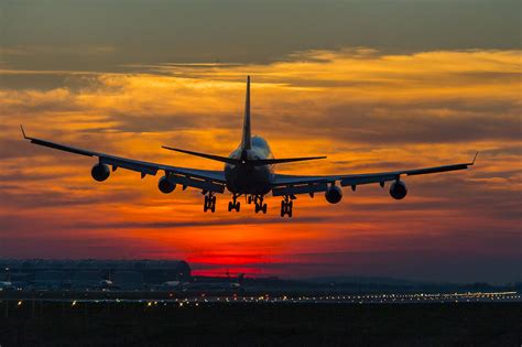 Aircraft At Sunset Photograph By Ian Schofield Pixels
