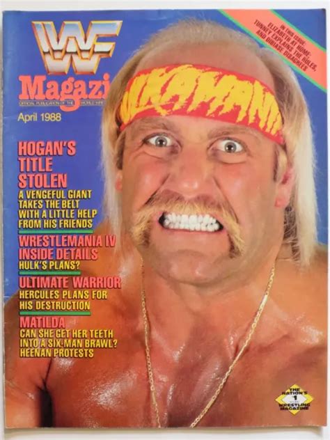 WWF MAGAZINE APRIL 1988 Wrestling Wwe Wcw Hulk Hogan The Main Event