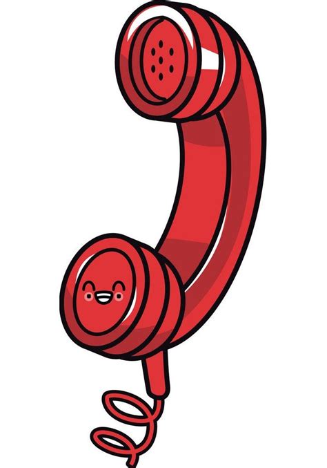 Old Telephone Isolated Kawaii Cute Cartoon Vector 18456030 Aid