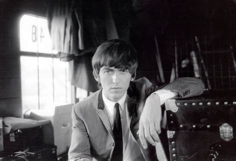 George Harrison Of The Beatles Posed On Set Of A Hard Days Night