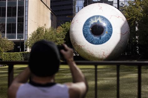 Eyeball Sculpture Damaged In Dallas Protest Being Repaired Kepr