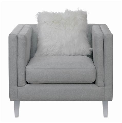 Hemet By Scott Living 506213 Light Grey Shimmering Fabric Chair