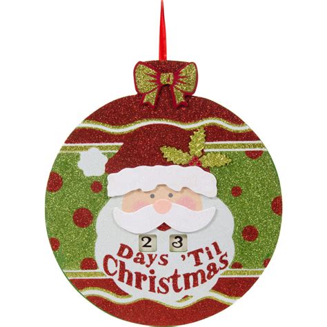10 Countdown To Christmas Santa Ornament Sign 2515 284
