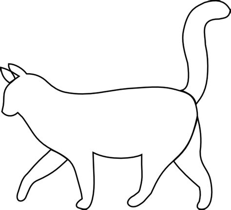 Cat In Black And White Clip Art Library