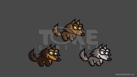 Tiny Wolves 2d Tiny Wolf Character Sprite For Game Youtube