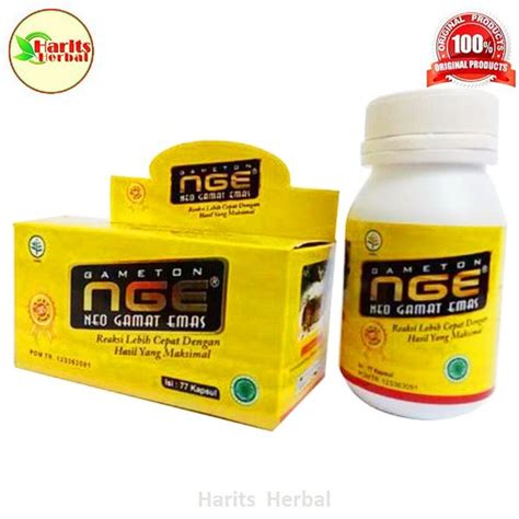 Jual Neo Gamat Emas Nge Kapsul Obat Herbal Gamat Emas Isi 77 Kapsul