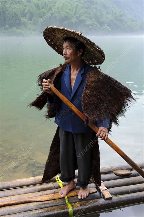 Chinese Fisherman On Li River China Stock Image C0123361