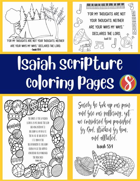 Free Isaiah Verses Coloring Pages — Stevie Doodles