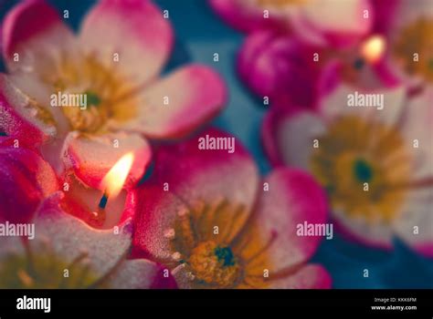 Floating Candles Spa And Relax Stock Photo Alamy