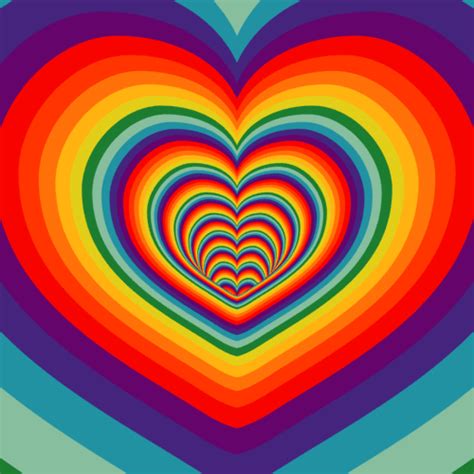 Do15dy69 1 Illusions Heart  Rainbow Colors