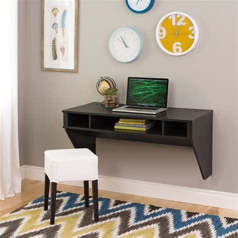 ( 4.0 ) out of 5 stars 10 ratings , based on 10 reviews Prepac Designer Wall Mounted Floating Desk Ebony HEHW-0500-1