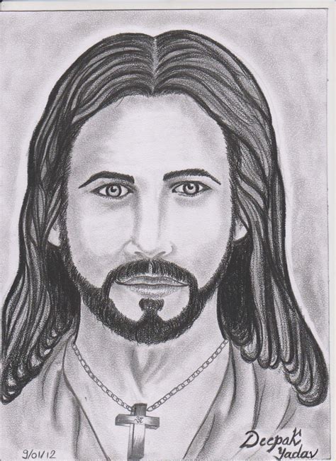 Pencil Sketch Of Jesus Christ Desi Painters