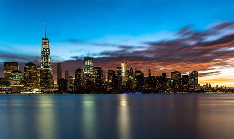 Sunrise Over New York City Skyline Guygabriel Flickr