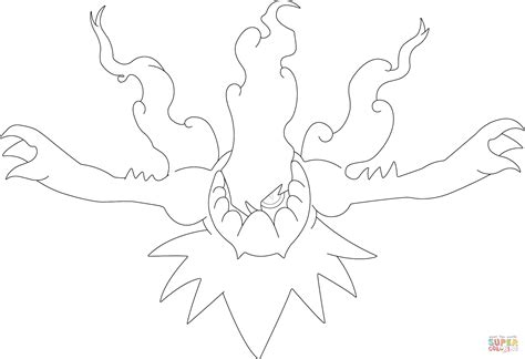 Darkrai Incinerating the Night coloring page | Free Printable Coloring
