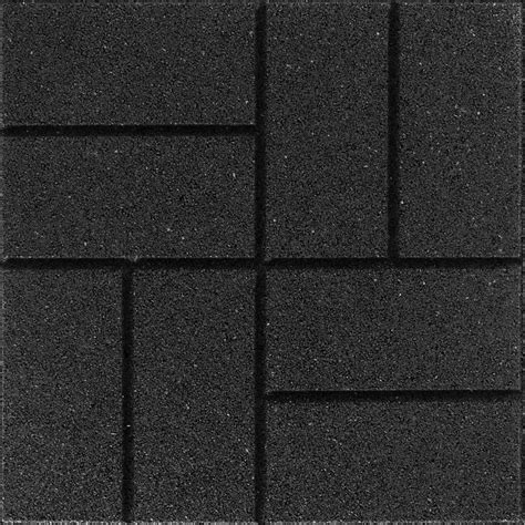 Multy Home Envirotile 16 In X 16 In Square Black Reversible Brickface