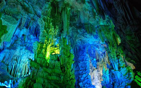 Reed Flute Cave Full Hd Wallpaper And Background Image
