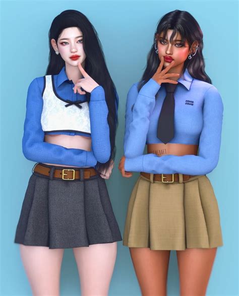 Twice Miumiu Set Euno Sims On Patreon Sims Korean Street Fashion