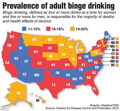 binge drinking map of america shows worst affected states daily mail online