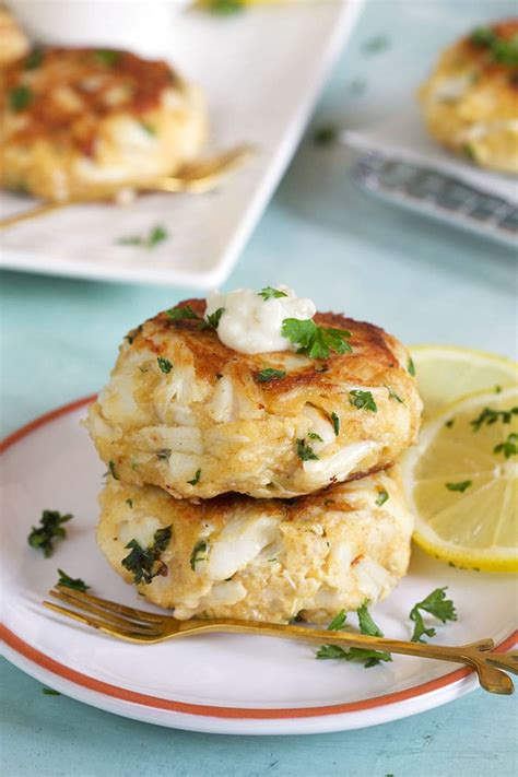 Serve with coarse mustard on the plate or your favorite mustard sauce. The Best Crab Cakes Recipe - The Suburban Soapbox