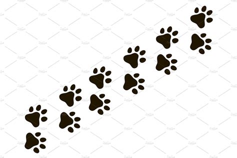 Cats Paw Trail Footprints Wolf Cat Cats Paw Cats Illustration Paw
