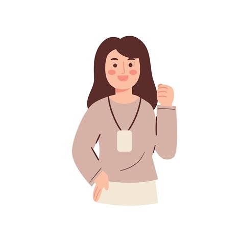 Personaje De Mujer De Negocios Vector Premium