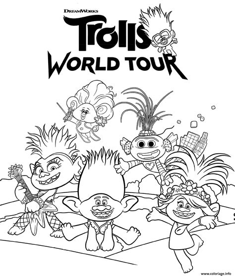 Coloriage Dreamworks Trolls 2 World Tour Dessin Trolls 224 Imprimer