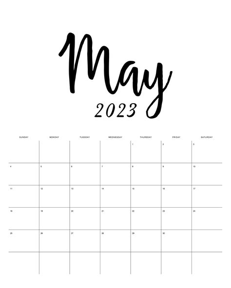 Free Printable 2023 Minimalist Calendar The Cottage Market Artofit
