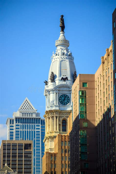 Estatua De William Penn En Un Top De La Ciudad Hall Philadelphia Imagen