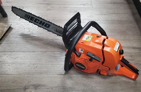 The chart is sorted by model number and includes the appropriate length bar and chain along with the link note: ECHO OUTDOOR POWER EQUIPMENT CS-590 59.8cc 20" TIMBERWOLF CHAINSAW Good | Buya