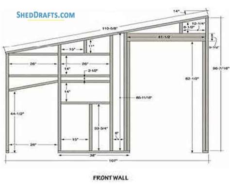 9×10 Slant Roof Shed Plans Blueprints For Storage Shed Shed Plans
