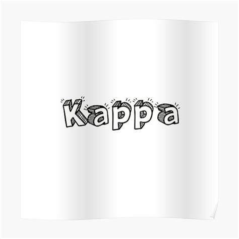 Kappa No Face Black On White Poster By Indymego Redbubble