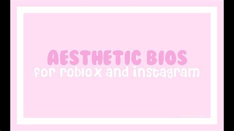 Aesthetic Roblox Bio Ideas Copy And Paste