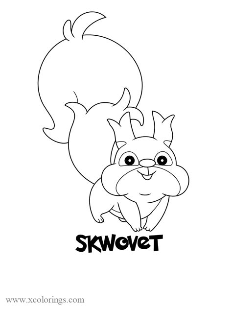 Pokemon sword and shield Skwovet Coloring Pages - XColorings.com