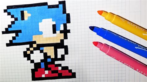 Handmade Pixel Art How To Draw Kawaii Sonic Pixelart Youtube