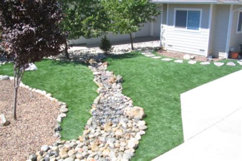 When we are experiencing extreme heat). Examples of Dry Creek Beds and Artificial Grass Lawns | Artificial Grass Installer | TuFFGrass