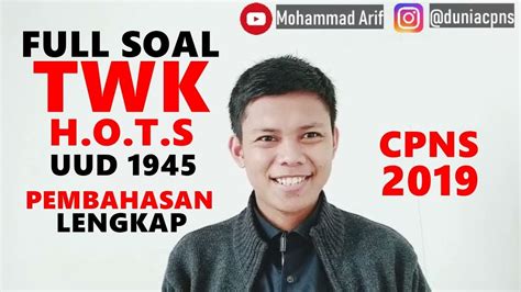 Media learning ️try out cpns berkualiatas, soal hots, sistem cat,rangking nasional ebook cpns (ribuan soal hots lengkap+simulasi cat) only rp49.900 drive.google.com/file/d/1vcszqnr3nnhhvu7rzrctfspxku919qlf/view?usp=drivesdk. SOAL TWK HOTS CPNS 2019 UUD 1945! FULL PEMBAHASAN (TES ...