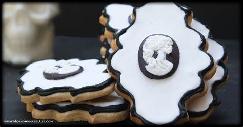 Victorian Skeleton Cameo Cookies Gothic Wedding Favor Me And