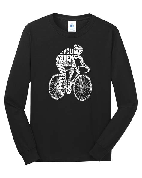 Cycling Bicycle Rider Typography Men S Long Sleeve T Shirt Bicycling Ebay
