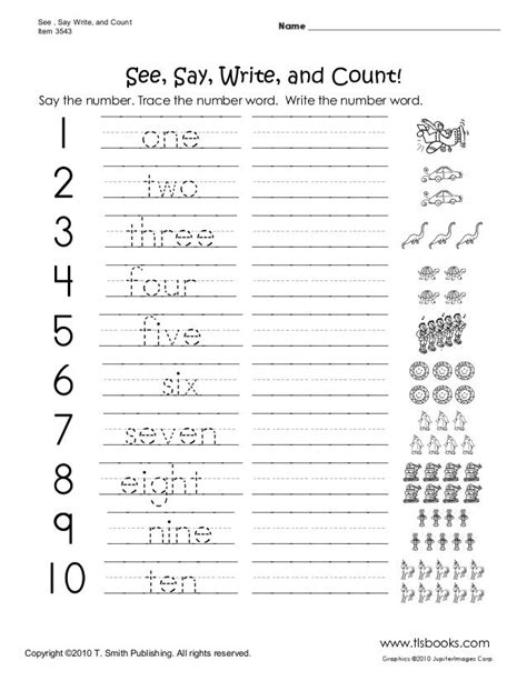 Writing The Numbers In Words Worksheet