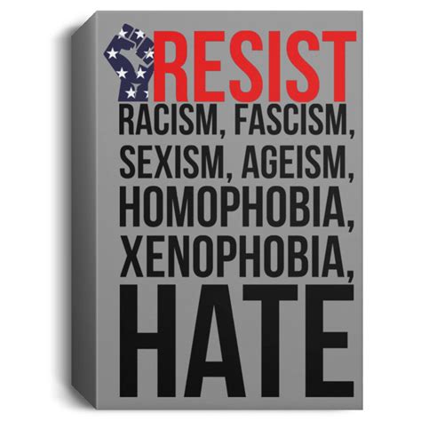 Resist Hate Poster Canvas