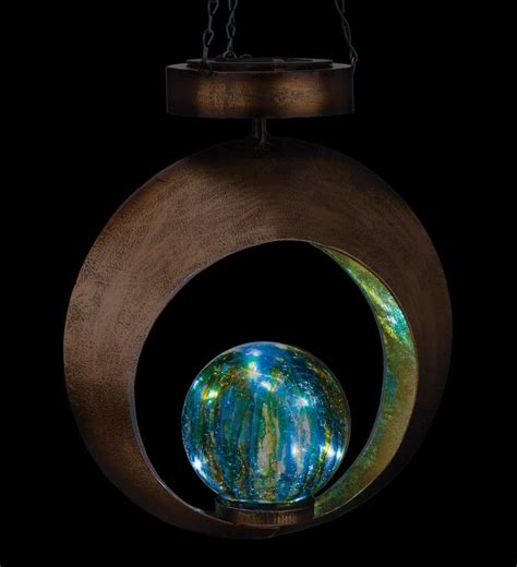 Solar Round Contempo Hanging Lantern Teton Timberline Trading