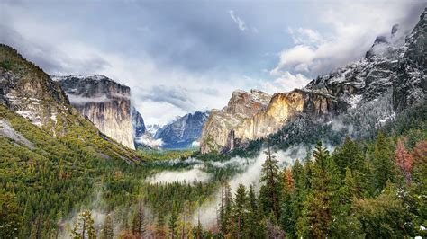 Photos Yosemite Usa Nature Mountains Parks Forest 1366x768