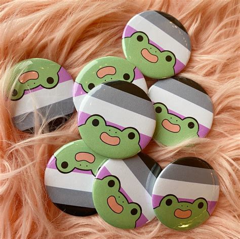Asexual Pin Frog Buttons Asexual Pride Lgbtq Pins Etsy Sweden