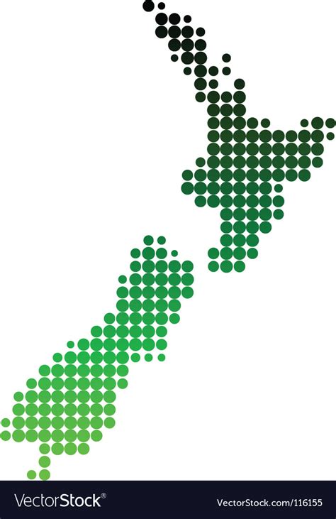 Map Of New Zealand Royalty Free Vector Image Vectorstock