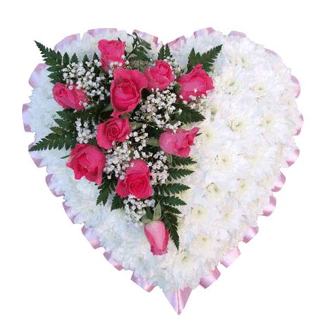 This wreath is similar to our multi wreath but here we have only used white and cream flowers. Funeral Flowers Pink Rose Funeral Heart